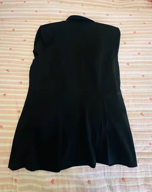 NYCC Blazer Size S Black Gold Button Open Front Jacket thumbnail 3