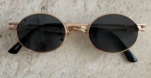 Princess Polly Gold Frame Black Lens Oval Sunglasses thumbnail 1