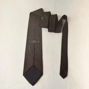 Vintage Brooks Brothers Makers England Men's Tie Silk Brown Geometric Necktie thumbnail 3