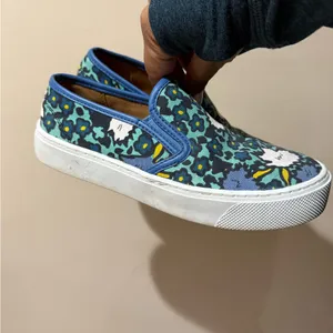 Coach Cameron‎ Aqua Blue Floral Flat Slip-on Sneakers Women’s US Size 6.5 T thumbnail 4