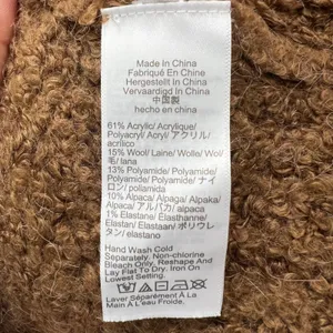 J.Crew Women M Caramel Brown‎ Bouclé Yarn Knit Sweater Mock Neck Long Sleeve thumbnail 4