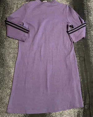 Womens large Adidas Moment Athleisure Long Sleeve Dress Tech Purple/Black thumbnail 3