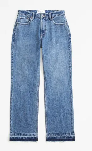 Abercrombie curve love low rise baggy Jeans thumbnail 1