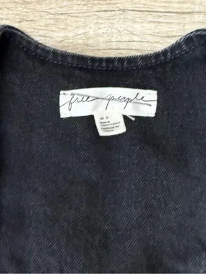 Free people Black Beckett Denim‎ Suit Size 27 Brand New Vest thumbnail 6