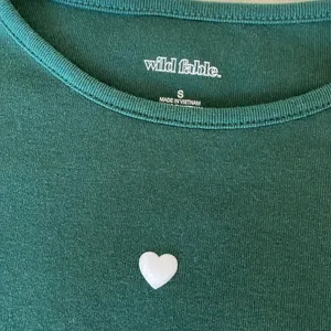 Deep Green Wild Fable Tee with White Heart thumbnail 2