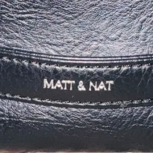 Matt & Nat SIMS Vegan Leather Clutch Minimalist Sustainable Eco Conscious Black thumbnail 2
