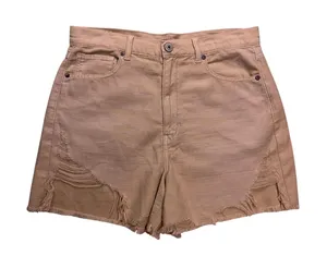 American Eagle Highest Rise Mom Short Women 12 Tan Distressed Raw Hem Casual thumbnail 1