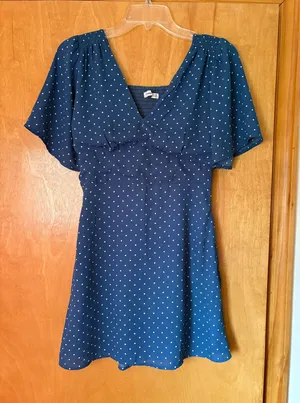 Abercrombie Blue Polkadot Dress thumbnail 1