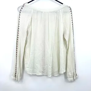 Altar'd State size Large Long Sleeve Cream Blouse‎ embroidered thumbnail 2