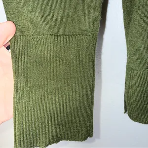 J Crew Green Turtle Neck Oversized‎ Merino Wool Sweater Medium thumbnail 5