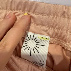 Pink and‎ white aerie sweat shorts thumbnail 2