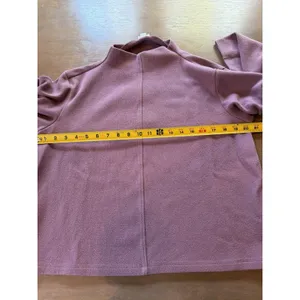 A New Day Sweater Top Women's Size Medium Mauve Mock Neck Long Sleeve Top EUC thumbnail 9