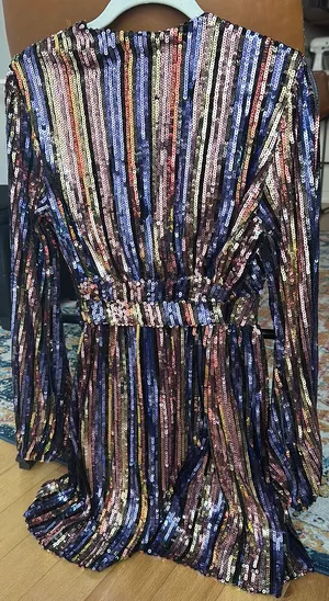 Anna Rae Sequin Stripe Mini Dress thumbnail 4