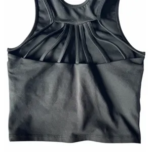 Bombshell Sportswear Strappy Back Crop Tank Top Black Women's Size Medium thumbnail 6