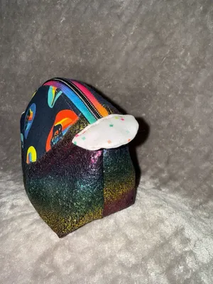 Star Wars Darth Vader Rainbow Cosmetic Pouch with Iridescent Glitter Trim thumbnail 3