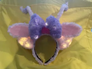 NWOT Handmade Disney Angel Stitch Cousin Light Up Fuzzy Ears Headband thumbnail 1