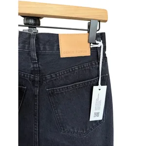 Aritzia The‎ '90S Vintage Mid-Rise Pencil Maxi Jean Skirt Size 23W Black #118619 thumbnail 12