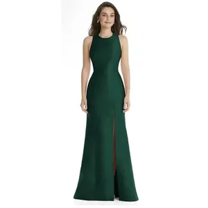 Alfred Sung D824 Hunter Green Jewel Neck Open Back Bow Gown Size 16 R $248 thumbnail 3