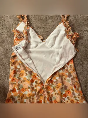 Beginning Boutique Yellow and Orange Floral Dress thumbnail 7