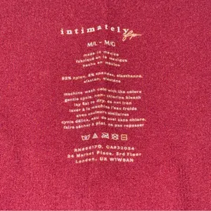 FREE PEOPLE Lost In Love Seamless Top in Rasin Red size Medium Large‎ Sheer thumbnail 4