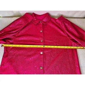 Swiftie Era’s Tour Inspo Jacket! Hot Pink Sequined Jacket Size Medium! thumbnail 4