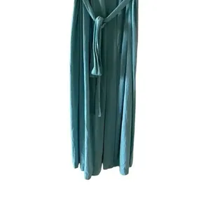 Națori Light Blue Soft Casual Loungewear Women’s Robe Tie Pockets SZ S # 1756 thumbnail 5