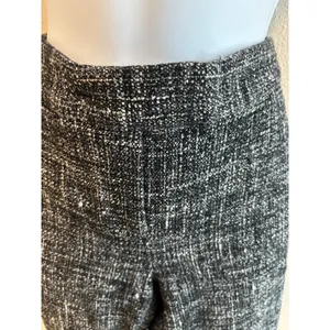 Theory Tweed Trousers Women 6 Black White Straight Leg‎ Professional Dress Pants thumbnail 9