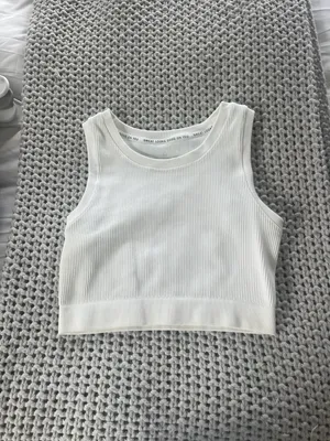 Aerie White  Ribbed Tank thumbnail 1