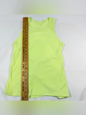 Lululemon Neon Yellow Sculpt Running Tank Top See Measurements Women's S thumbnail 3