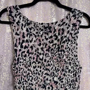 Free People Marigold Black Cheetah Print Stretch Mini Dress Small NWOT thumbnail 3