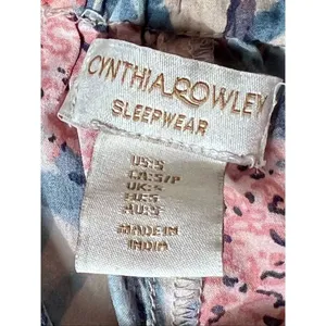 Cynthia Rowley Tropical Floral Pajamas S 2 Pc Capris Button Up Top Short Sleeves thumbnail 4