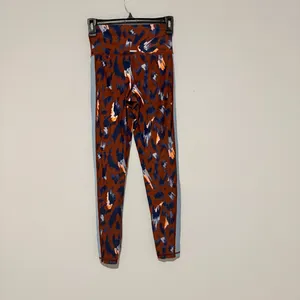 Aerie Chill Play Move Activewear Leggings‎ Leopard Cheetah brown blue small thumbnail 2