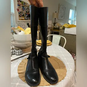Aldo Black Leather Knee-High Boots sz 7 thumbnail 5