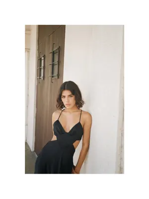 Zara Effect cutout Satin midi Slip Dress thumbnail 5
