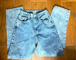 BDG Urban Outfitters Bleach Wash High Rise Baggy Denim Jeans thumbnail 1