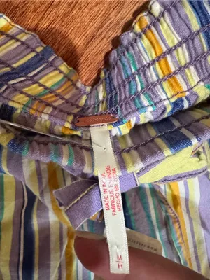 Free People Saylor Poplin Stripe Shorts NWT Size M thumbnail 6