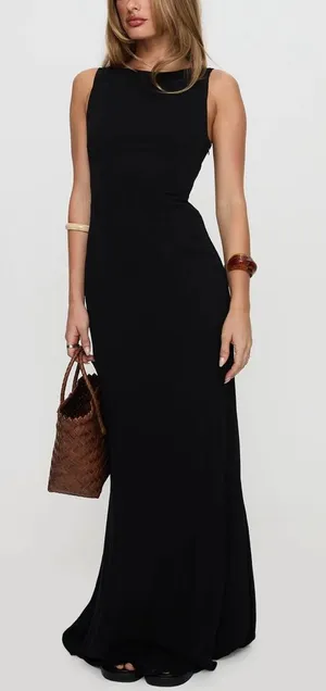 Princess Polly Ace of Hearts Maxi Dress Black Size 4 thumbnail 1