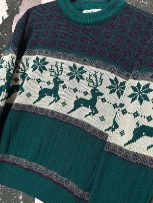 Ash Creek Trading Reindeer Knit Sweater thumbnail 2