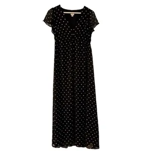 A New Day NWT polka dot chiffon ruffle sleeve maxi dress small thumbnail 12