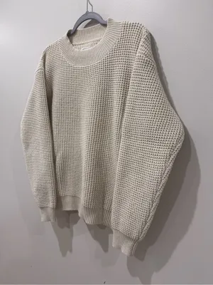 Long Wharf Supply Co Women's Sz L Rye SeaWell® Sweater in Cream thumbnail 3