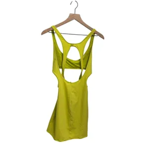SKIMS 1 piece Cut Out Swim Tank Dress Citrus Coverup Yellow Green Medium NWT thumbnail 5