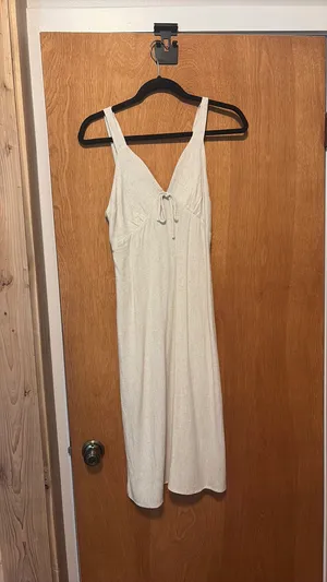 Monteau Beige midi dress thumbnail 4