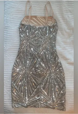 Lulus Silver Sequin Dress thumbnail 4