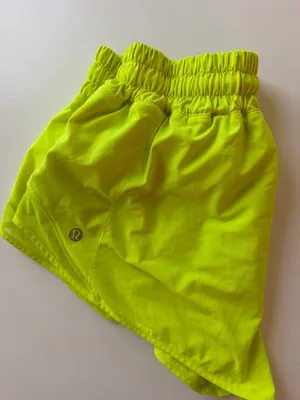 Lululemon Hotty Hot Shorts Neon Yellow 2.5" thumbnail 4