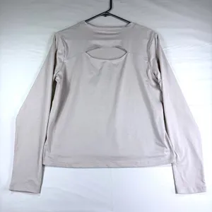 All in Motion Womens Long Sleeve Active Top Taupe Keyhole Back Size M‎ NEW thumbnail 6