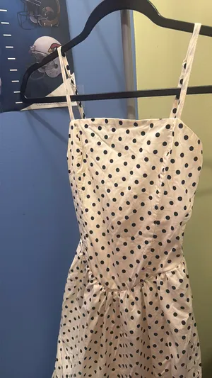 Polka dot maxi dress White Size XS thumbnail 3
