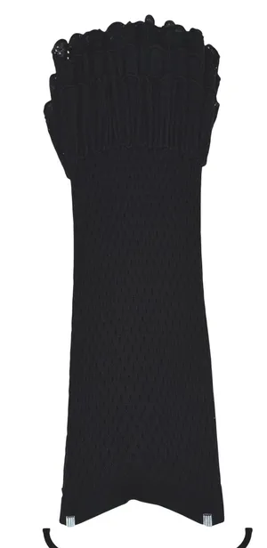 Beach Riot Black Pointelle Knit Ruffle Tiered Mermaid Maxi Skirt Medium‎ Beachy thumbnail 1