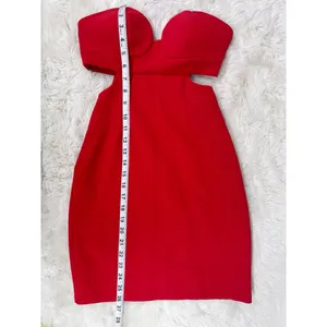 NBD Strapless Red Cutout Mini Dress XS Party Cocktail Sexy Formal Homecoming New thumbnail 14