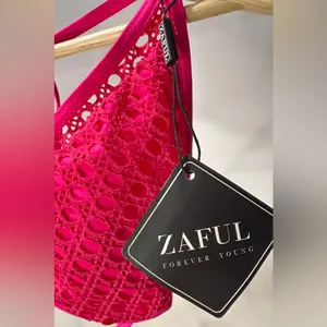 Zaful Deep Pink String Bikini Set, Small thumbnail 2