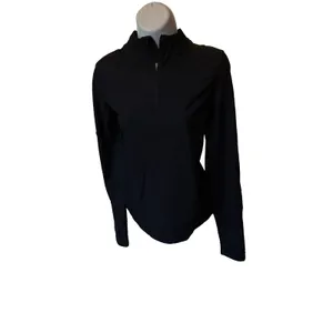 Mondetta 1/4 Zip Active Ribbed Top Black Women's Size M Activewear thumbnail 12